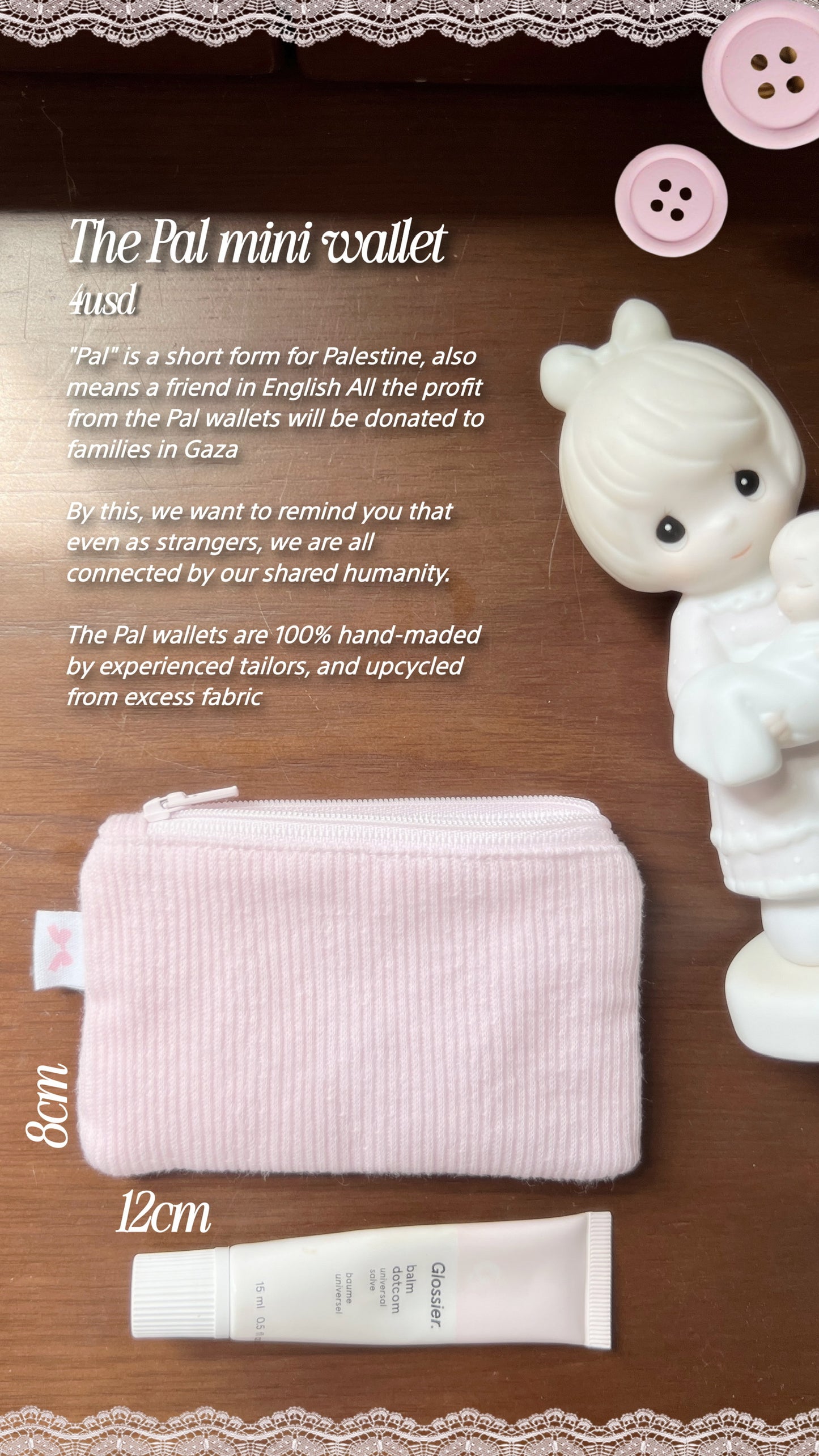 the Pal mini wallet (pink)