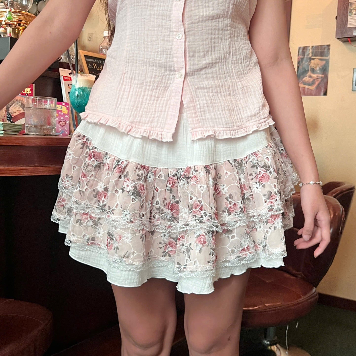Vintage floral skirt