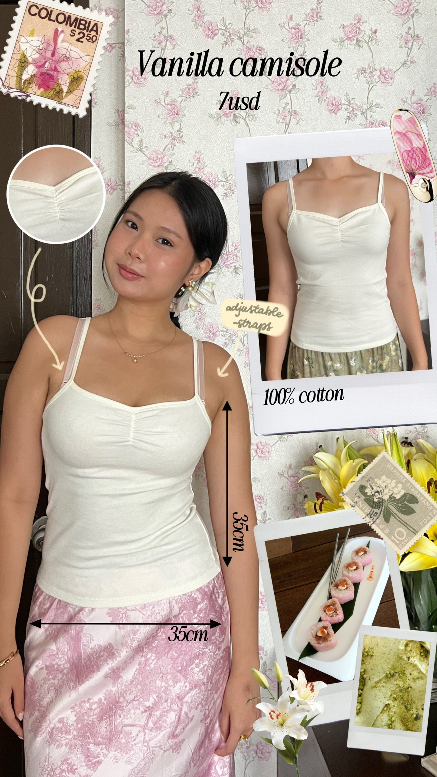 Vanilla camisole (small defect)