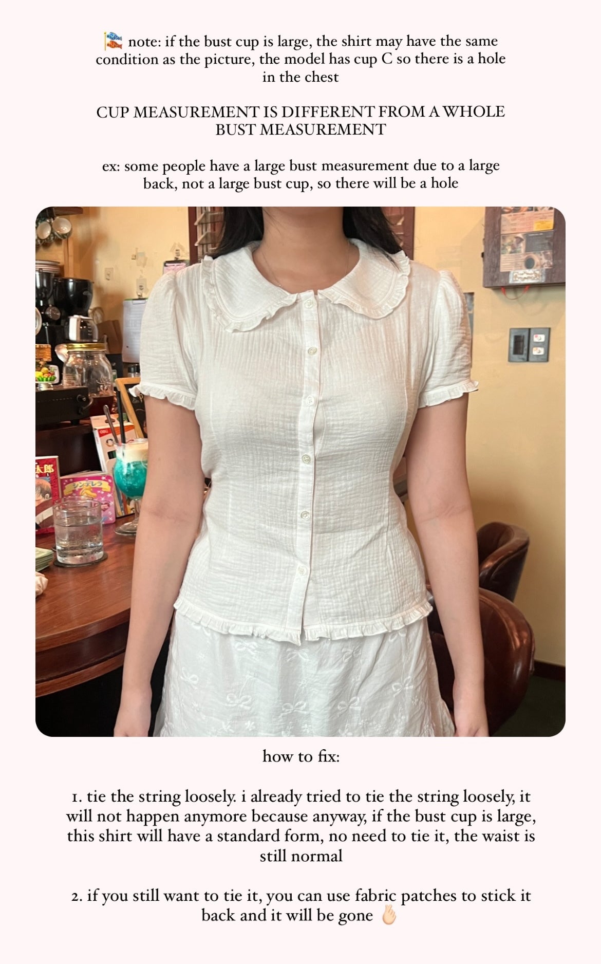 Sawako shirt (White & Pink)