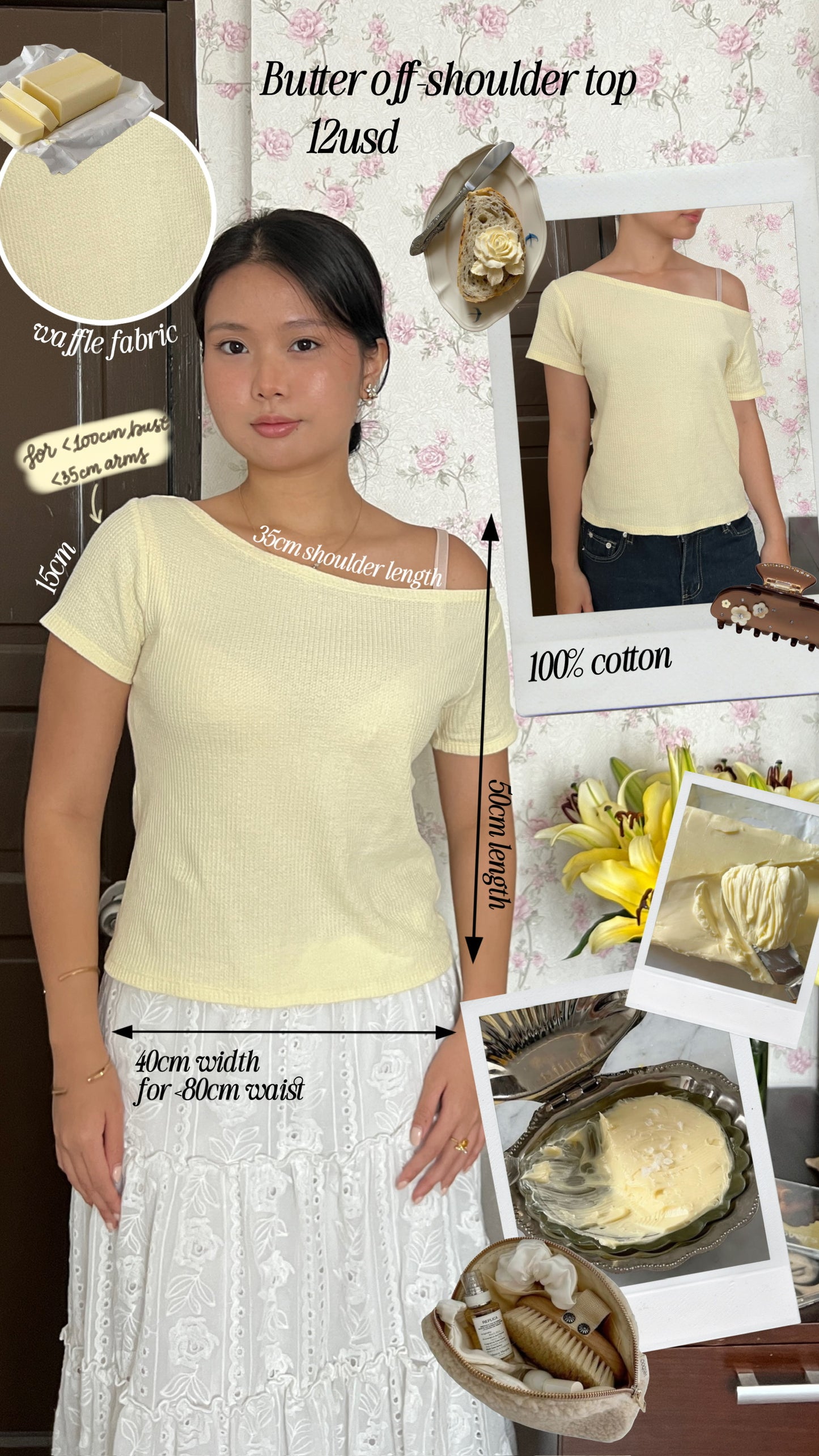 Butter off-shoulder top