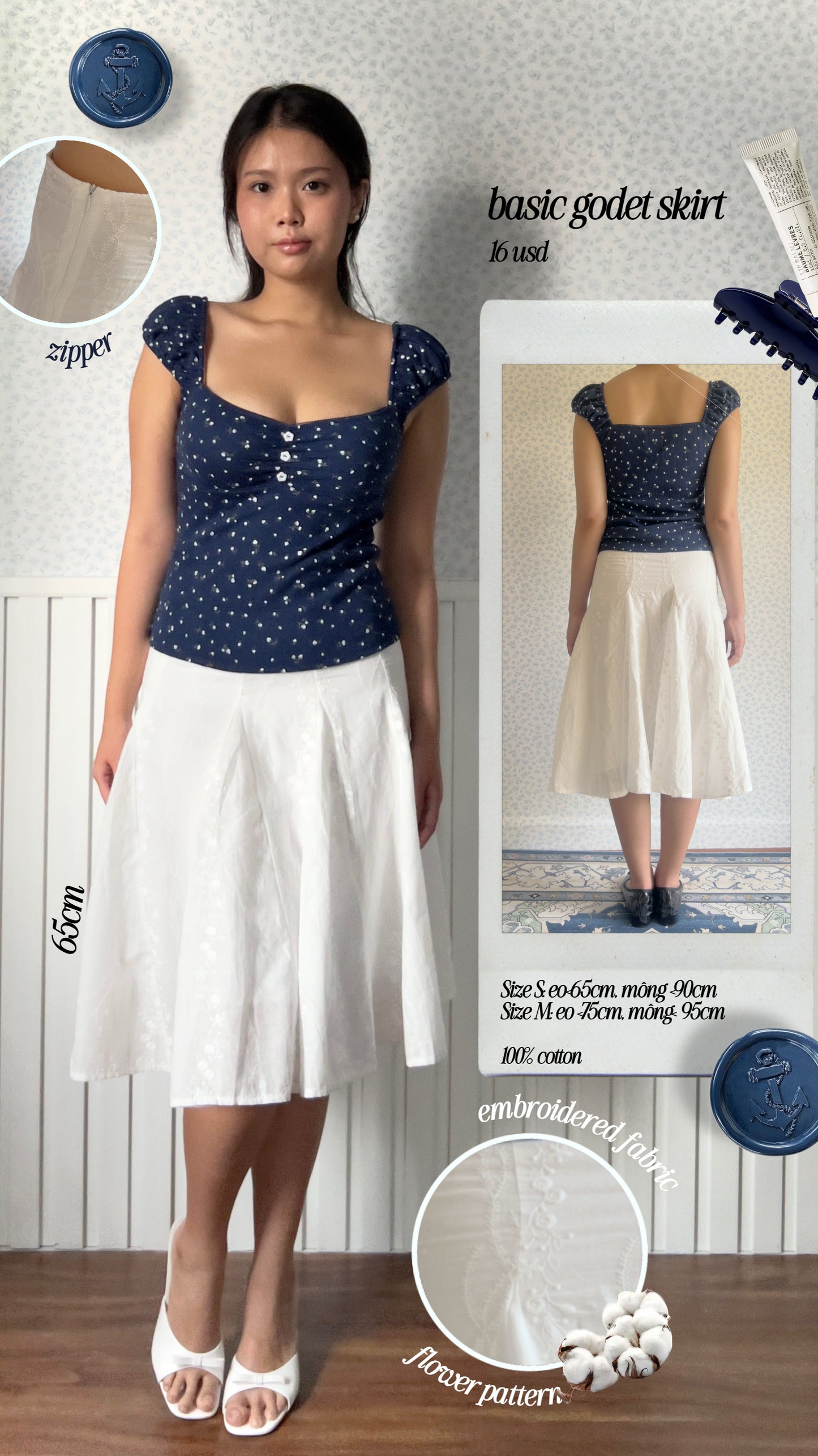 Basic godet skirt