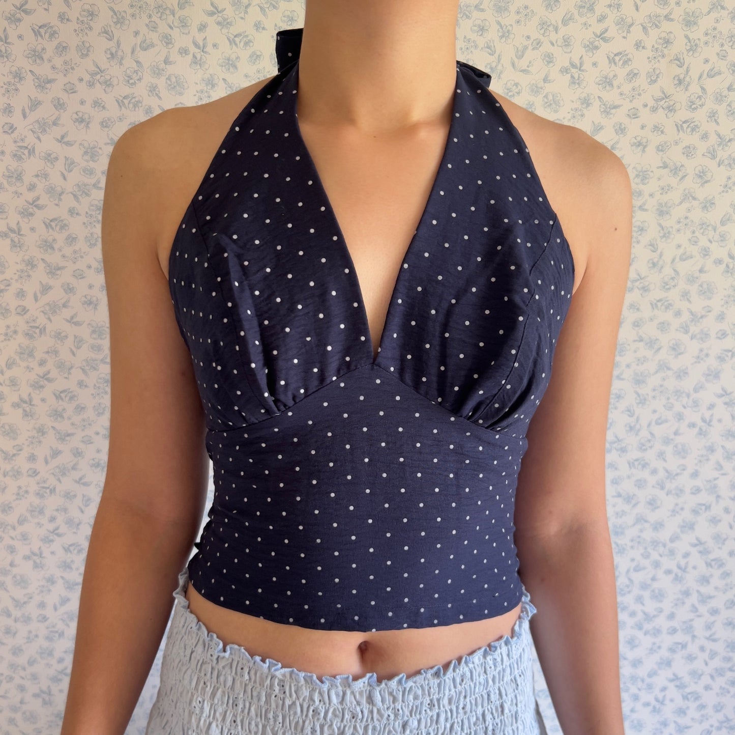 Polkadot halter top