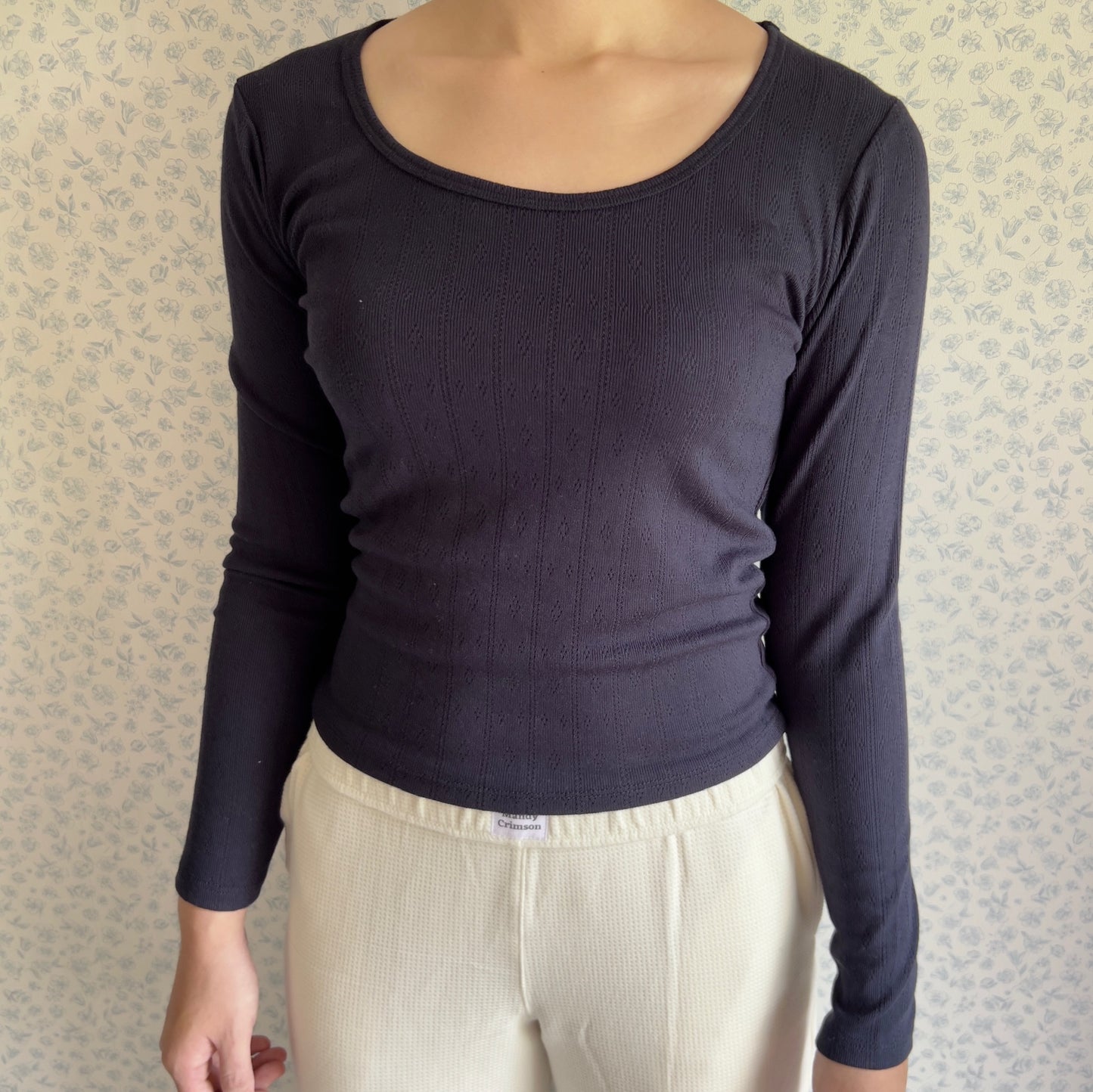 Basic long sleeve (white & navy)