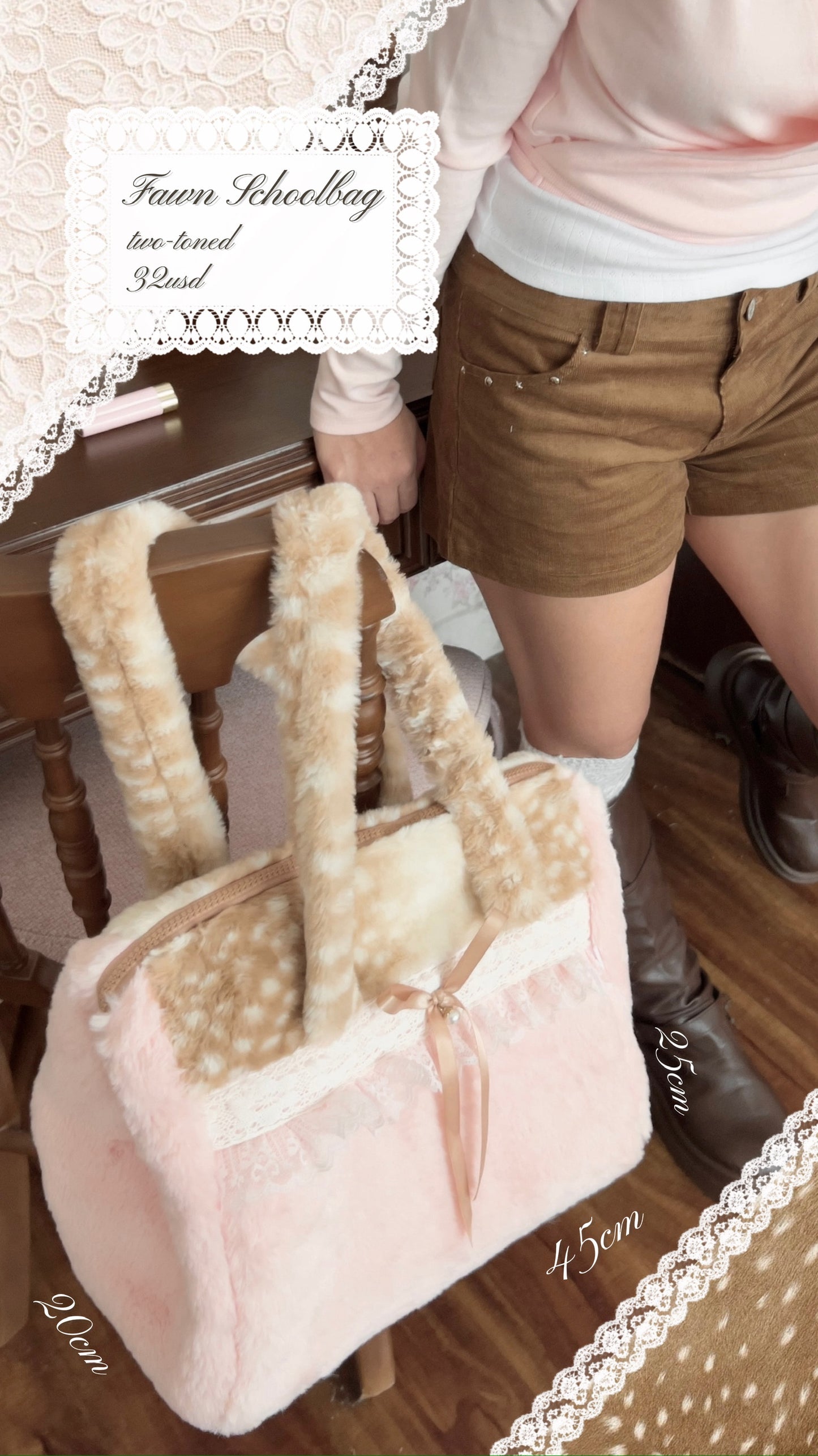 Fawn schoolbag
