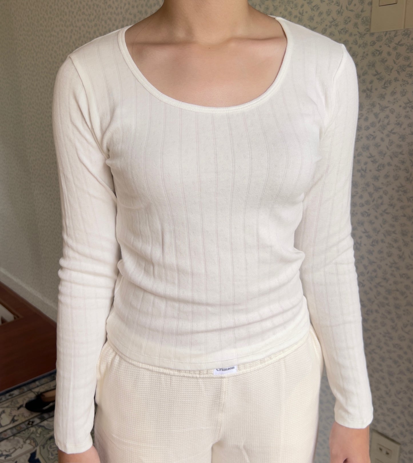 Basic long sleeve (white & navy)
