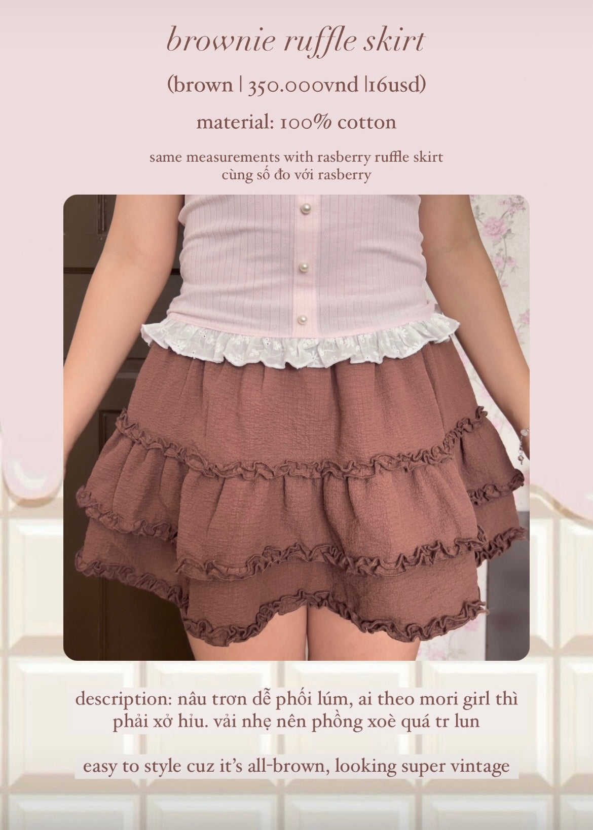 Brownie ruffle skirt