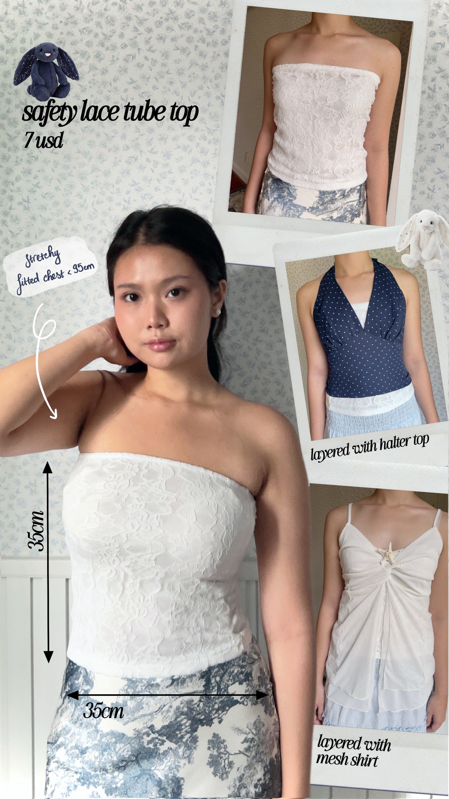 Safety lace tube top