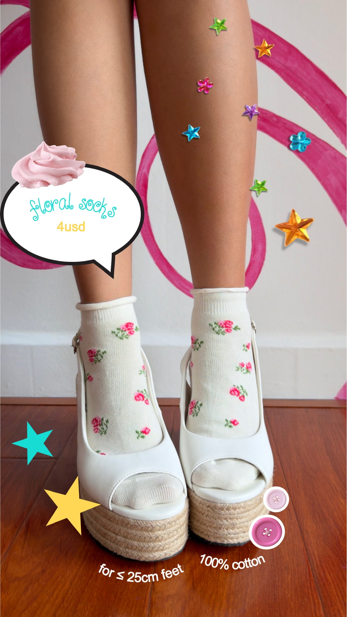 Floral socks