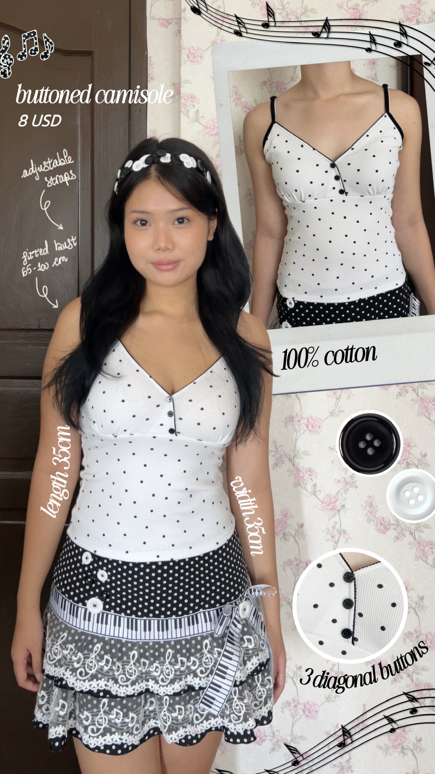 [PreOrder] Piano mini skirt