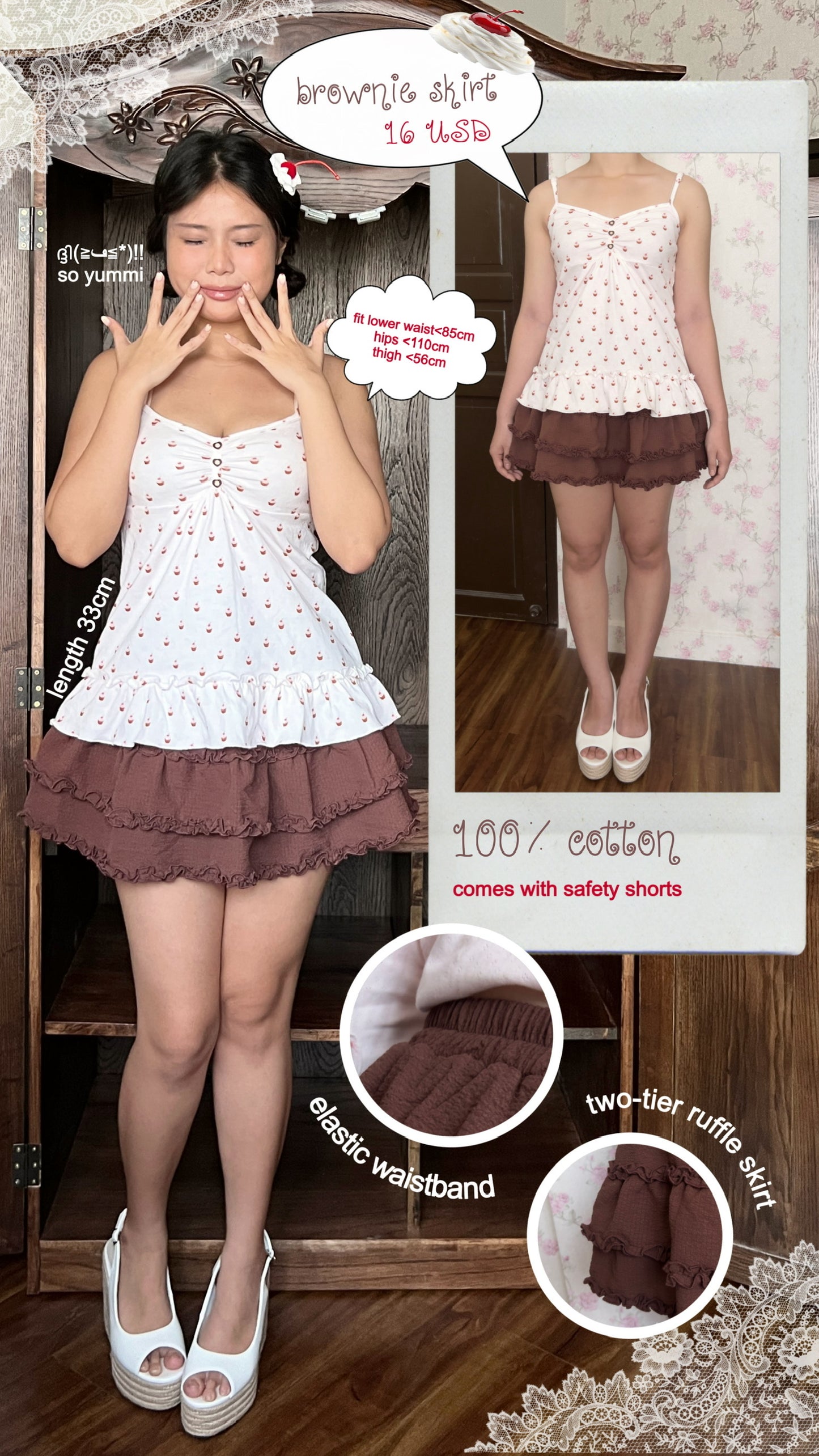 [Pre Order] Brownie ruffle skirt