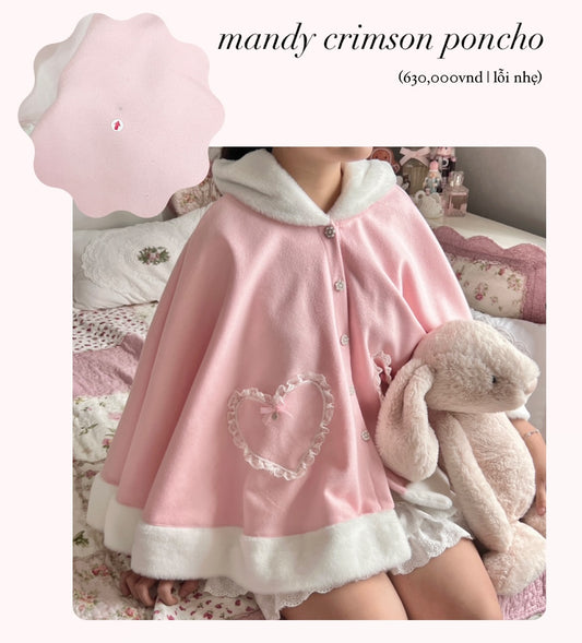 Mandy Crimson poncho (small defects)