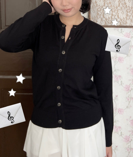 Knitted cardigan (black)