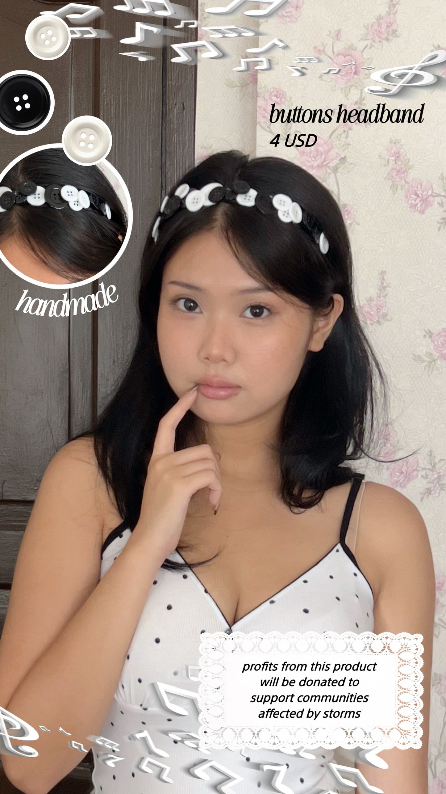 Buttons headband