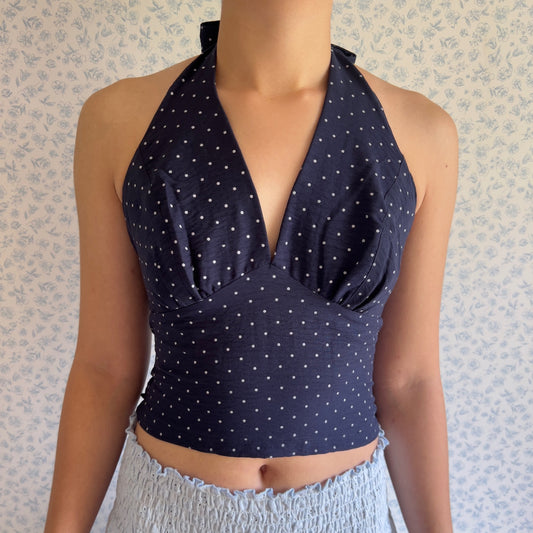 Polkadot halter top