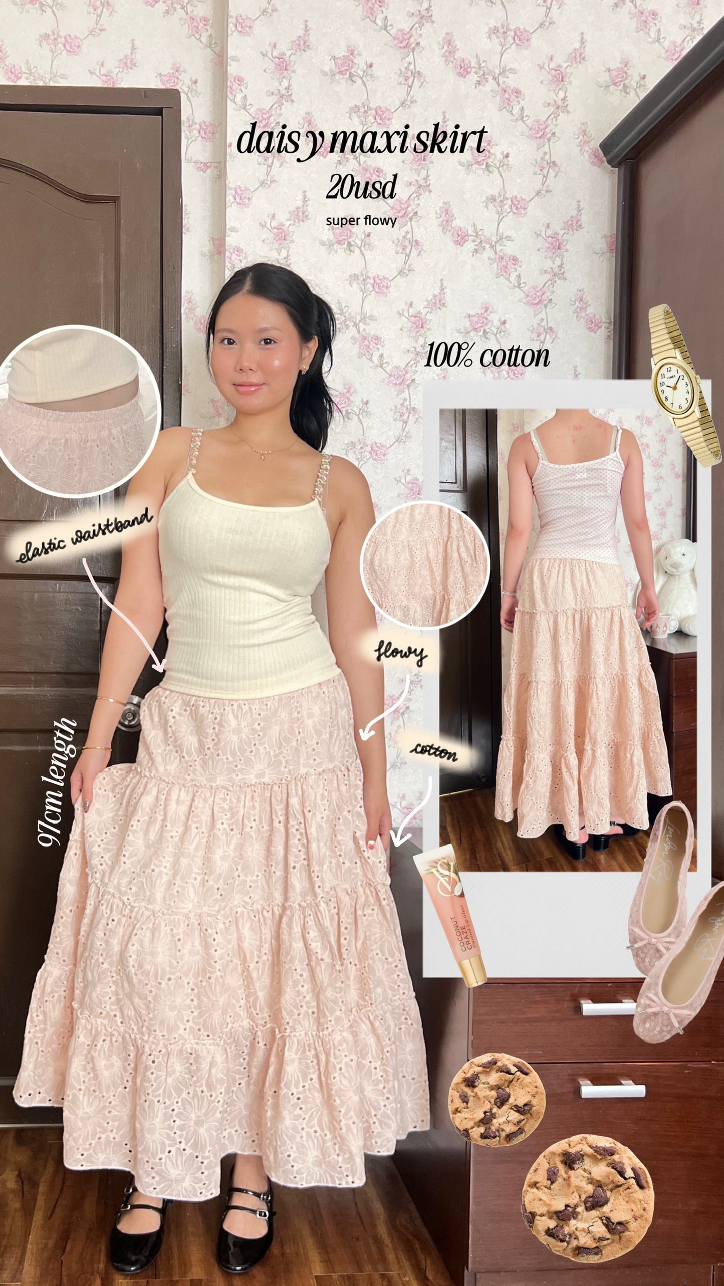 Daisy maxi skirt