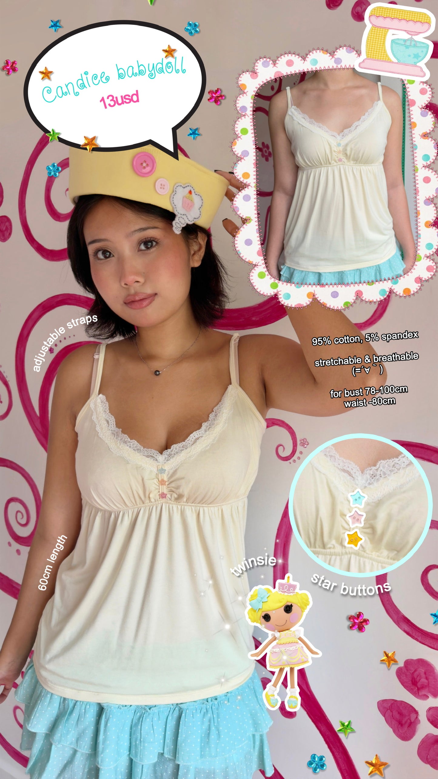 Candice babydoll top