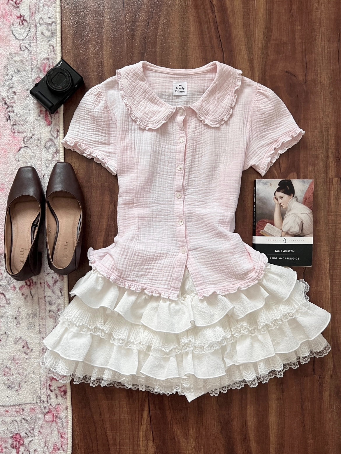 Sawako shirt (White & Pink)