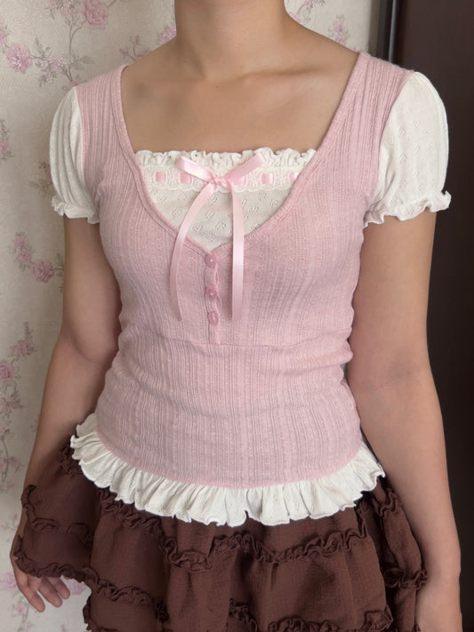 Madoka milkmaid top