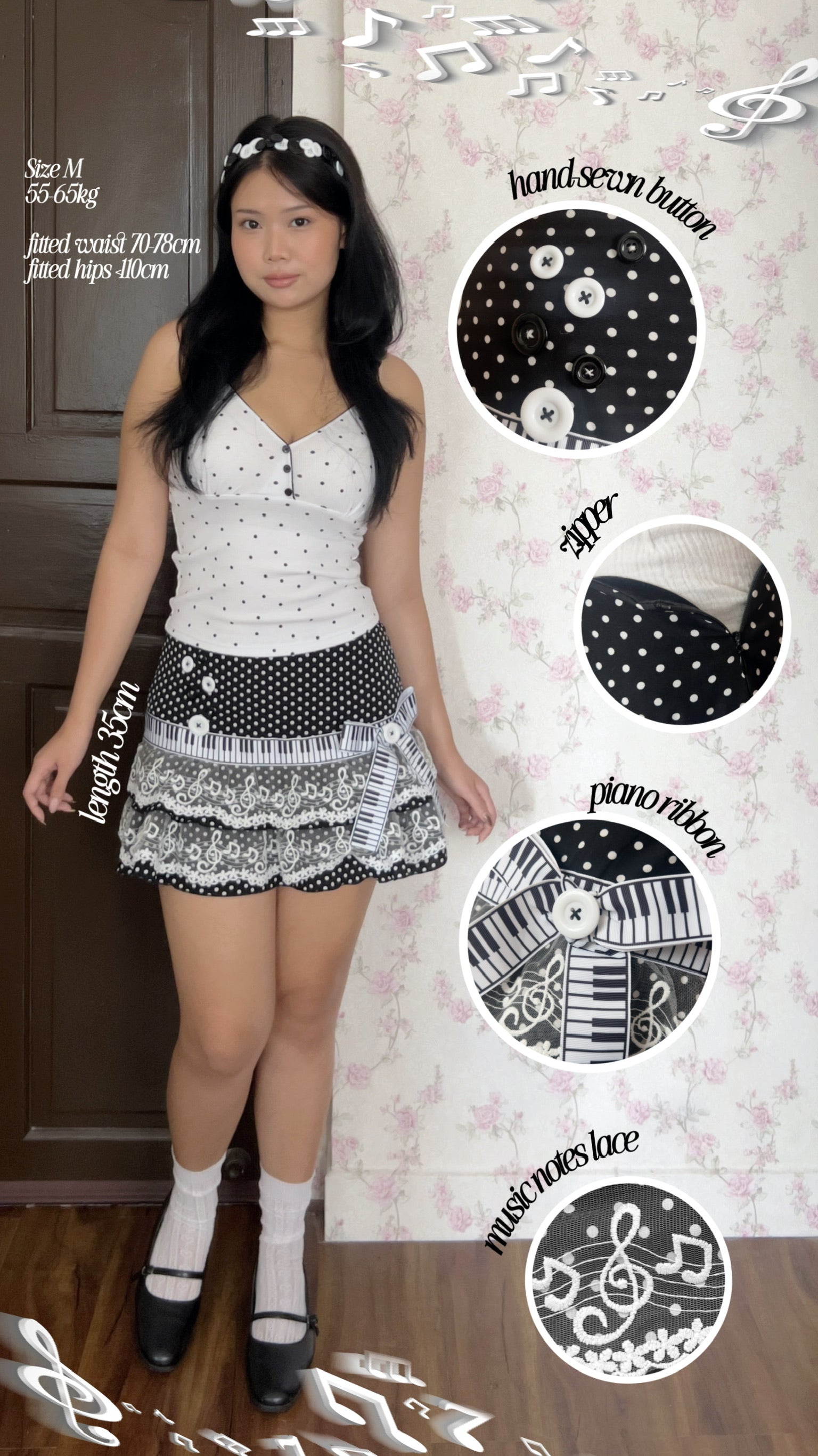 [PRE ORDER] Piano mini skirt